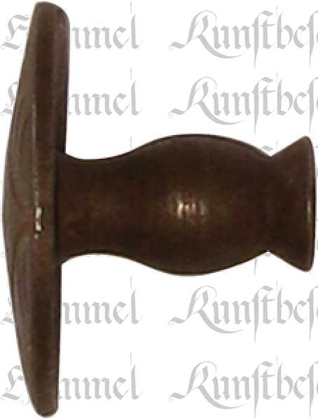 Knopf historische, rustikale Möbelknöpfe aus Eisen gerostet und gewachst, Ø 25mm Bild 2